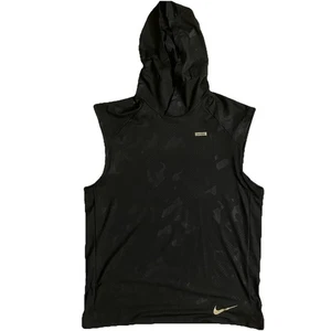 Nike Running Dri-Fit ärmelloser Pullover mit Kapuze Herren M schwarz Design - Bild 1 von 10