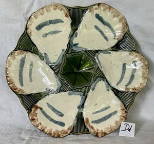 French Longchamp Majolica oysters plate shells /DD - Picture 1 of 7
