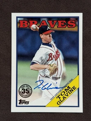 2023 年 Topps 1988 年名人堂 Tom Glavine 卡亲笔签名亚特兰大勇士队 Sp — 第 1/2 张图片