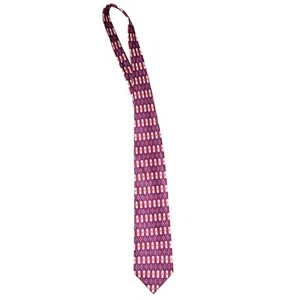 Paolo designed by Paolo Gucci Geometric Deep Red Blue Men's Silk Necktie Italy - Picture 1 of 7