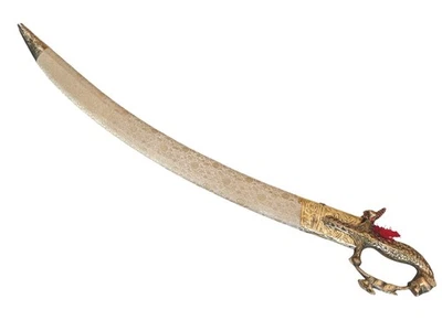 Indian Wedding Sword Ceremonial Indian Talwar White Sheath 35 Inch - Image 1 of 4