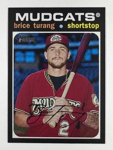 BRICE TURANG 2020 Topps Heritage Minor League #58 Mudcats Brewers (QTY) - Picture 1 of 3