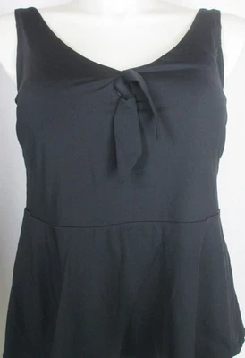 LANDS END Traje de Baño Tankini Retro Corbata Frontal Cuello en V Top Mujer 16W NUEVO Foto 1 de 4