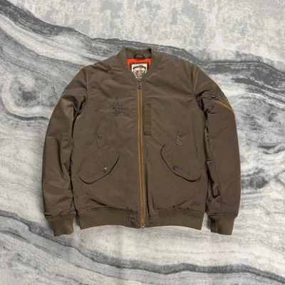 Vintage Chevignon 90's Rare Army Air Force MA-1 Bomber Khaki Size Medium Jacket - Image 1 of 4