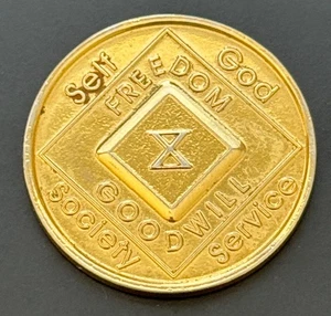 Narcotics Anonymous NA 10 X Year Recovery Token Coin Chip Years - Picture 1 of 2