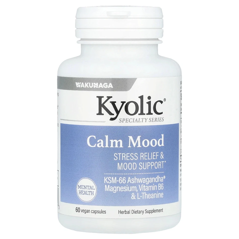 Kyolic Specialty Series CALM MOOD 60 Vegan Caps KSM-66 Ashwagandha L-Theanine