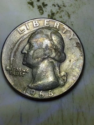 1966 Qurter One Of A Kind Was. Minted. With a defective  Error - Image 1 of 4