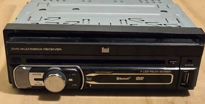 Dual XDVD176BT DVD Media Receiver 7in Touch LCD Bluetooth Single DIN AUX USB - Image 1 of 4