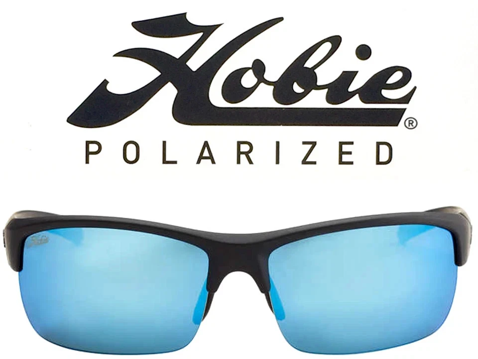 Hobie Wharf Polarized Sunglasses Matte Black / Cobalt Mirror