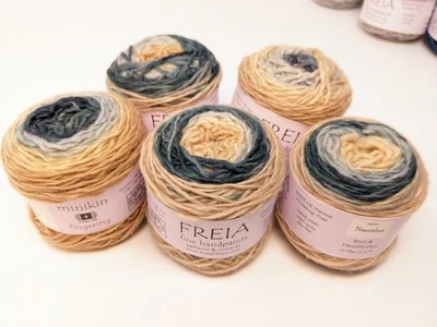 Freia Luxury Yarn Merino wool- Nautilus gradient color Lot 5 Minikins 107 yds ea - Image 1 of 4