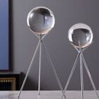Gold/Silver Triangle Crystal Ball Base Simple Sphere Display Stand  Home