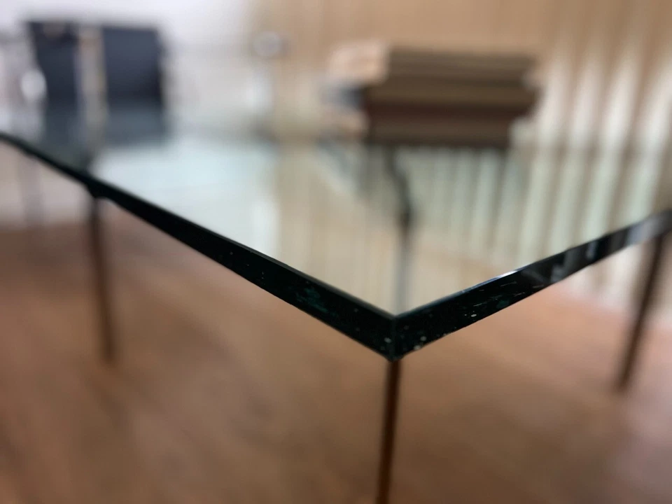 Mesa de centro Barcelona de acero inoxidable de Mies van der Rohe para Knoll KK Marking Foto 1 de 4