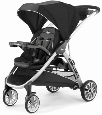 Chicco Bravo For 2 Standing/Sitting Double Stroller, Iron New - Image 1 of 4
