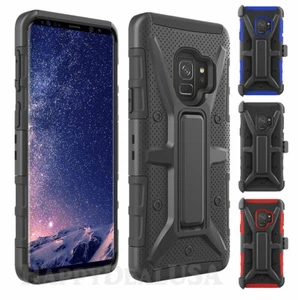 For Samsung Galaxy S9 - Heavy Duty ShockProof Cover Case w/Holster Clip - Picture 1 of 25