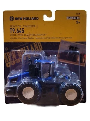 ERTL 1/64 Diecast NEW HOLLAND Blue Tractor T9.645 w/AVEC PLM Intelligence, New - Image 1 of 4