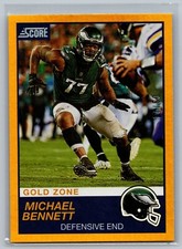 Michael Bennett 2019 Score GOLD ZONE #189 Football NFL Card Eagles /50