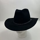 RESISTOL 4X Beaver Cowboy Hat Self Conforming SIZE 7 3/8 Long Oval BLACK Western