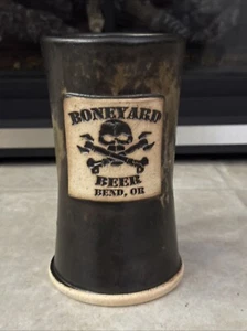 Boneyard Beer Ceramic Mug Bend Oregon Brewery Skull And Cross Bones Hardmade - Picture 1 of 7