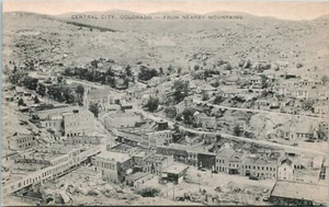 Vtg Postcard 1900s Artvue Colorado Central CIty CO From Mountains Birds Eye UNP - Picture 1 of 2