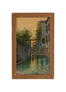 Antique Original Venice Italian Watercolor Painting Signed c. 1920 - Picture 1 of 11