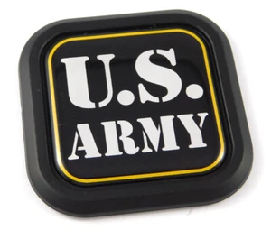 US Army American flag Square Black rim Emblem Car 3D Decal Badge Bumper 2" - Imagen 1 de 7
