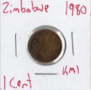 Coin Zimbabwe 1 Cent 1980 KM1 - Picture 1 of 4