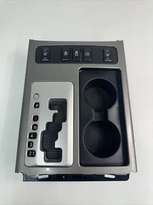 08-10 Infiniti QX56 Center Console Cup Holder Shift Bezel w/ Switches OEM Silver - Picture 1 of 12