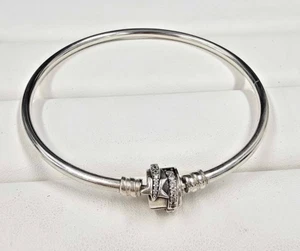 Limited Edition Pandora Moments Sparkling Shooting Star Clasp Bangle 592733C01 - Picture 1 of 7