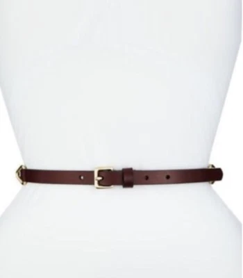 Cinturón de cuero triangular de metal Rebecca Minkoff - Puerto leonado Borgoña - L Foto 1 de 4