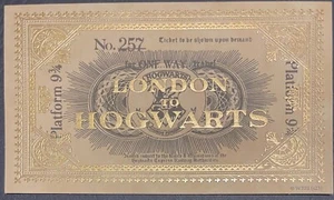 Harry Potter Train Tickets (3) London to Hogwarts from Platform 9 3/4 Free Post - Bild 1 von 8