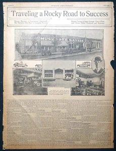 1918 Oklahoma Zeitungsseite - Muskogee Geschichte, neue Muskogee Garage - Bild 1 von 1