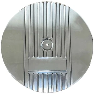 Kit de tapa purificador de aire pulido redondo de 13" - aleta ancha - grabable personalizado - Imagen 1 de 3