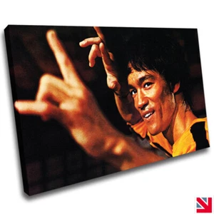 Bruce Lee Martial Arts CANVAS Wall Art Picture Print - Picture 1 of 3
