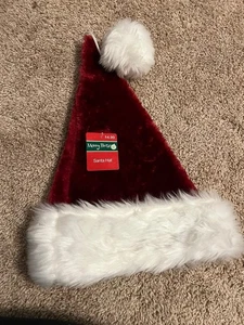 Sombrero de Santa Merry Brite nuevo con etiquetas | Piel sintética talla M - Imagen 1 de 6