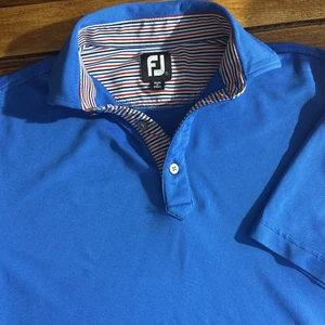FootJoy Golf Polo Shirt Men's Small Blue Short Sleeve Performance Wicking - Picture 1 of 10