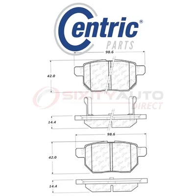 Centric C-TEK Ceramic Disc Brake Pads for 2017-2018 Toyota Corolla iM 1.8L rw - Imagem 1 de 4