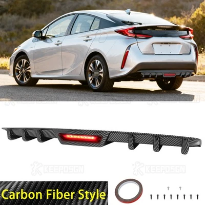 Difusor trasero estilo fibra de carbono parachoques labio para Toyota Prius 2001-2026 Foto 1 de 4