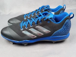 Adidas PowerAlley 5 Men Shoe Size 16 Metal Baseball Diamond Cleat New Blue 39187 - Picture 1 of 23