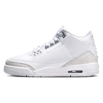 Jordan 3 Retro Big Kid's Blanco/Metálico Plateado-Blanco (DM0967 111) - 6 Foto 1 de 4