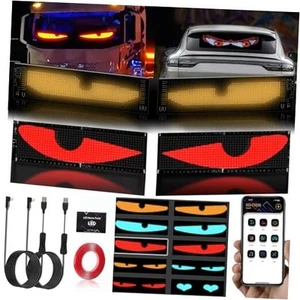 2PCS 2.75"x6.8" Devil Eyes Light Sign for Cars, LED Animated 2PCS (2.75*6.8 in) - Picture 1 of 7