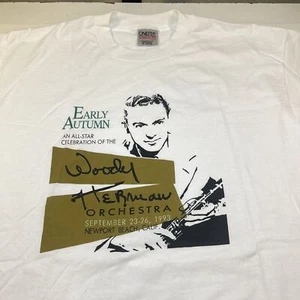 VINTAGE 1993 90s WOODY HERMAN ORCHESTRA Jazz Concert Tour T SHIRT Sz XL Unworn - Picture 1 of 4