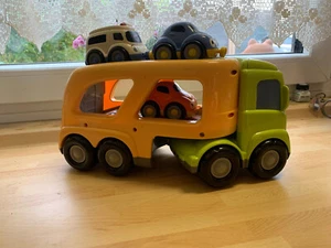 Autotransporter, groß (Kunststoff), mit drei Autos, ab 3 Jahre - Bild 1 von 3