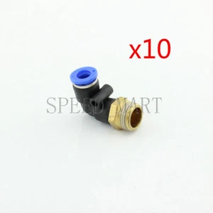 10pcs 3/8 BSPT filettatura maschio 90 gradi tubo a gomito raccordi rapidi 8mm PL8-03 - Foto 1 di 3