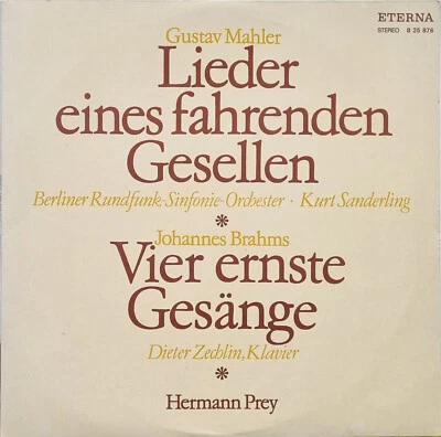 Kurt Sanderling, Hermann Prey, Dieter Zechlin: Mahler, Brahms- Lieder / Eterna - Image 1 of 3
