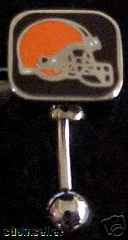 CLEVELAND BROWNS LOGO NAVEL BELLY RING Cover