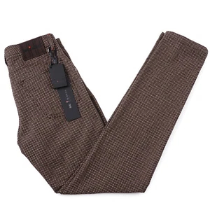 Kiton Slim-Fit Brown and Tan Woven Birdseye Wool 5-Pocket Pants 39 Jeans - Picture 1 of 9