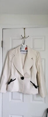 vintage dior silk suit women- size 36 - Image 1 of 4