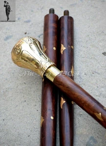 Vintage Design schöner Stil Messing Kopf Griff Holz Gehstock Stock Geschenk - Bild 1 von 4