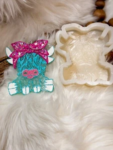 ¡Molde de silicona Highland Cow Car Freshie! - Imagen 1 de 2