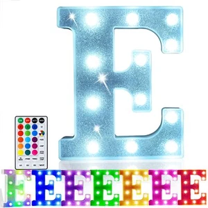 Colorful Light Up Letters Led Letter Lights Marquee Letter Signs Battery Powered - Picture 1 of 7
